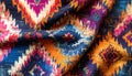 Vibrant Abstract Ethnic Fabric Pattern Texture Royalty Free Stock Photo