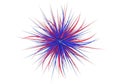 Vibrant abstract explosion of red and blue energy bursts outward Royalty Free Stock Photo