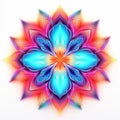 Vibrant Abstract Flower Art: Radiant Neon Patterns And Psychedelic Realism Royalty Free Stock Photo