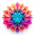 Vibrant Abstract Flower: Innovative Design With Mind-bending Patterns Royalty Free Stock Photo