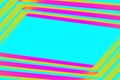 Vibrant abstract geometric background with bold cyan, pink, and yellow gradient stripes. Modern minimalistic design with