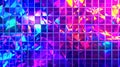 Vibrant Abstract Geometric Background with Colorful Neon Triangular Patterns
