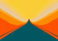 Vibrant abstract geometric design with sunset hues and mountain peak visual metaphor Royalty Free Stock Photo
