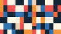 A vibrant abstract geometric pattern features a dynamic arrangement of colorful rectangular blocks forming a striking modern Royalty Free Stock Photo