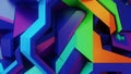 Vibrant Abstract Geometric Shapes Intersecting with Bold Colors and Sharp Edges Creating a Dynamic and Complex Visual Composition Royalty Free Stock Photo