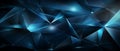 Vibrant abstract geometry! Blue triangles in diverse sizes create luminous polygons on a dark backdrop Royalty Free Stock Photo
