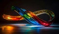 Vibrant Abstract Glass Infinity Sculpture Royalty Free Stock Photo