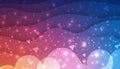 Vibrant Abstract Gradient Background with Sparkling Particles and Wavy Shapes Royalty Free Stock Photo