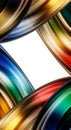 Vibrant Abstract Gradient Waves Frame, modern colorful border concept Royalty Free Stock Photo