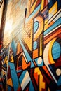 Vibrant Abstract Graffiti Mural: Intricate Designs & Bold Colors