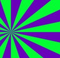 Vibrant abstract green and violet background with sunburst pattern. Royalty Free Stock Photo