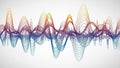 Dynamic Gradient Audio Waveform Abstract Background Royalty Free Stock Photo