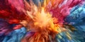 Colorful Explosions of Vibrant Abstract Background Artistic Design Concept Illustration.