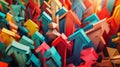Colorful Abstract Arrows Generative AI Royalty Free Stock Photo