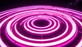 Abstract Pink Neon Circles Futuristic Technology Background Design Royalty Free Stock Photo