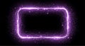 Glowing Purple Frame with Sparkles Royalty Free Stock Photo