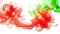 Dynamic Red and Green Smoke Explosion A Compelling Abstract Background for Posters Banners and More Royalty Free Stock Photo