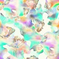 Vibrant Abstract Iridescent Pattern with Fluid Waves and Organic Textures Royalty Free Stock Photo