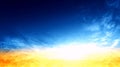 Abstract Geometric Sky and Sun Landscape Royalty Free Stock Photo
