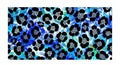 Vibrant abstract leopard print pattern with blue and green hues for fashion and decor Royalty Free Stock Photo