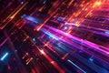 Vibrant abstract light streaks in neon colors creating dynamic futuristic effect