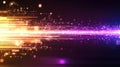 Vibrant abstract light trails in orange, pink, and purple hues create dynamic visual Royalty Free Stock Photo
