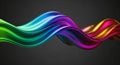 Vibrant Abstract Metallic Wave Gradient Liquid Shape Modern Dark Background Copy Space Royalty Free Stock Photo