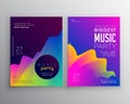 Vibrant abstract music party event flyer poster template design
