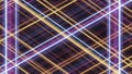 Vibrant Abstract Neon Light Grid Pattern on Dark Background with Intersecting Glowing Lines Royalty Free Stock Photo