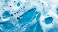 Vibrant Abstract Oceanic Water Texture with Air Bubbles, Smooth Liquid Glass Blue Surface Background Royalty Free Stock Photo