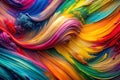 Vibrant abstract paint swirls, studio closeup Royalty Free Stock Photo