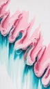 Abstract Pink and Blue Painting Texture With Liquid Effect and Curving Shapes Royalty Free Stock Photo