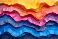Vibrant Abstract Paper Layers for Creative Design and Background Concepts Generative AI Royalty Free Stock Photo