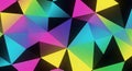 A vibrant abstract pattern composed of overlapping polygons, primarily triangles. Royalty Free Stock Photo