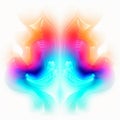 Vibrant Abstract Pattern: A Fusion Of Fluid Blending Forms And Glitchcore