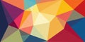 Vibrant abstract polygonal pattern with diverse hues and geometric shapes for modern design projects. Generative AI Royalty Free Stock Photo