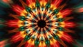 Vibrant abstract radial burst with motion blur effect, colorful swirl pattern, dynamic energy, bright hues, kaleidoscope design, Royalty Free Stock Photo