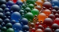 Vibrant Abstract Rainbow Spheres with Bubbles Royalty Free Stock Photo