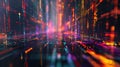 Abstract City Nightscape Royalty Free Stock Photo