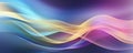 Vibrant Abstract Ribbons in Purple and Gold Gradient Flow