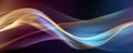 Vibrant Abstract Ribbons in Purple and Gold Gradient Flow