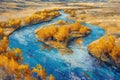 Vibrant Abstract River