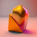 Vibrant Abstract Shapes: A Bright and Solid Multi-Colored object against a Dynamic Ambient Background