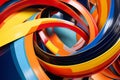 Vibrant Abstract Shapes and Curves Royalty Free Stock Photo