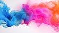 Vibrant Abstract Smoke Waves in Pastel Color Harmony GenerativeAI Royalty Free Stock Photo