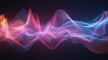 Vibrant Abstract Sound Wave Equalizer on Dark Background