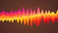 Vibrant abstract sound wave with gradient colors on a dark background Royalty Free Stock Photo