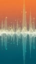 Vibrant Abstract Sound Waveform with Bokeh Lights and Gradient Background audio blue Royalty Free Stock Photo
