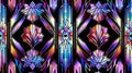 Vibrant Abstract Stained Glass Floral Pattern Royalty Free Stock Photo