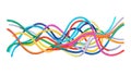 Vibrant Abstract Tangled Lines, Creativity and Complexity, vector design Generative AI Royalty Free Stock Photo